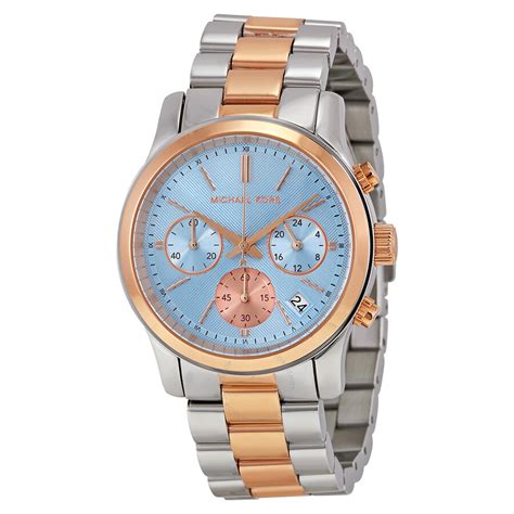 michael kors oversized runway watch two tone|Michael Kors runway chronograph.